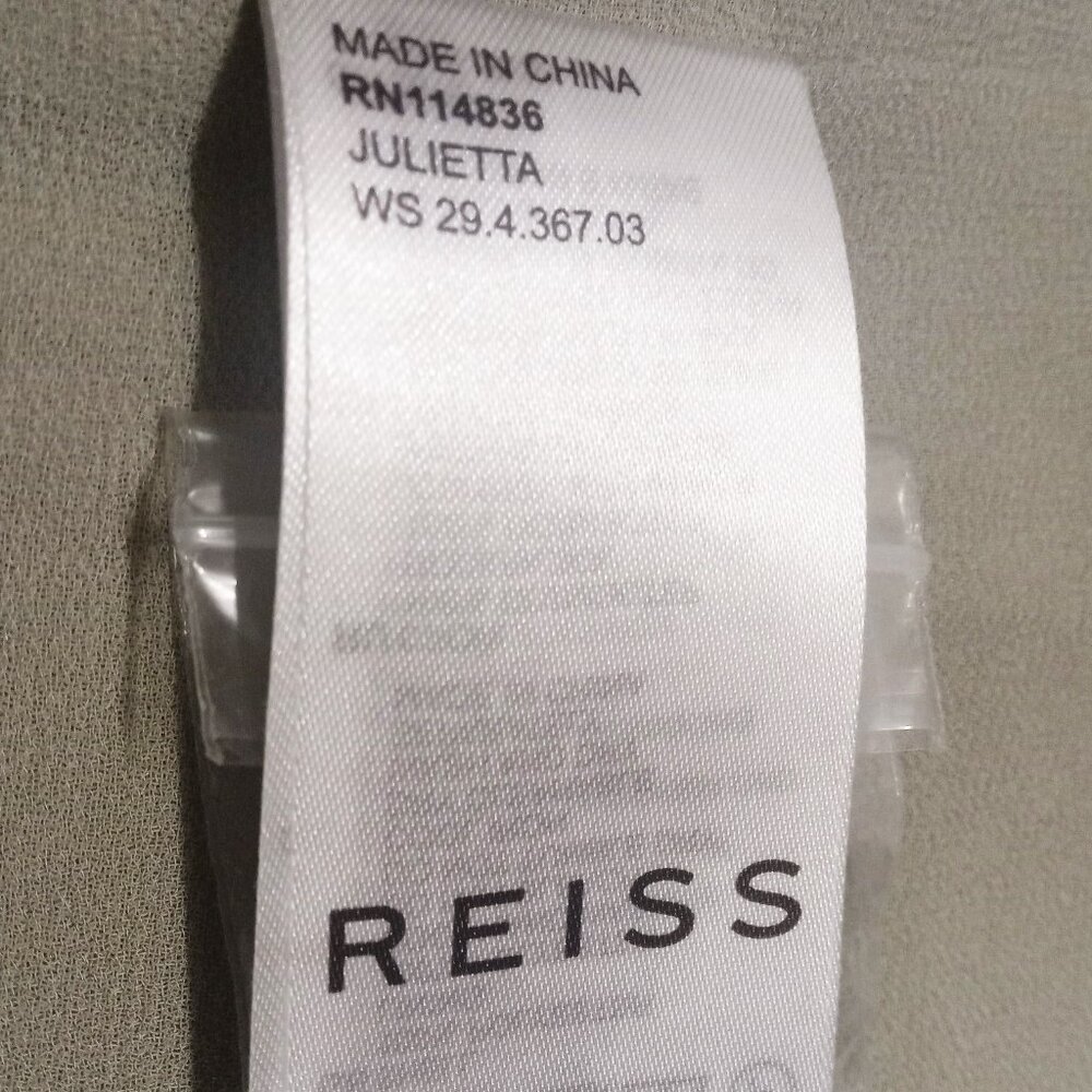 Reiss Cream Asymmetrical Sleeveless Draped Dress - Picture 7 of 8